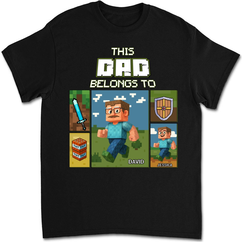 Custom Father's Day, Special Gift for Dad & Grandpa • This Awesome Dad Belongs To - Personalized Shirt
