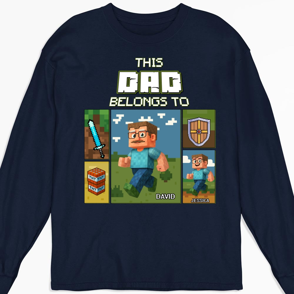 Custom Father's Day, Special Gift for Dad & Grandpa • This Awesome Dad Belongs To - Personalized Shirt
