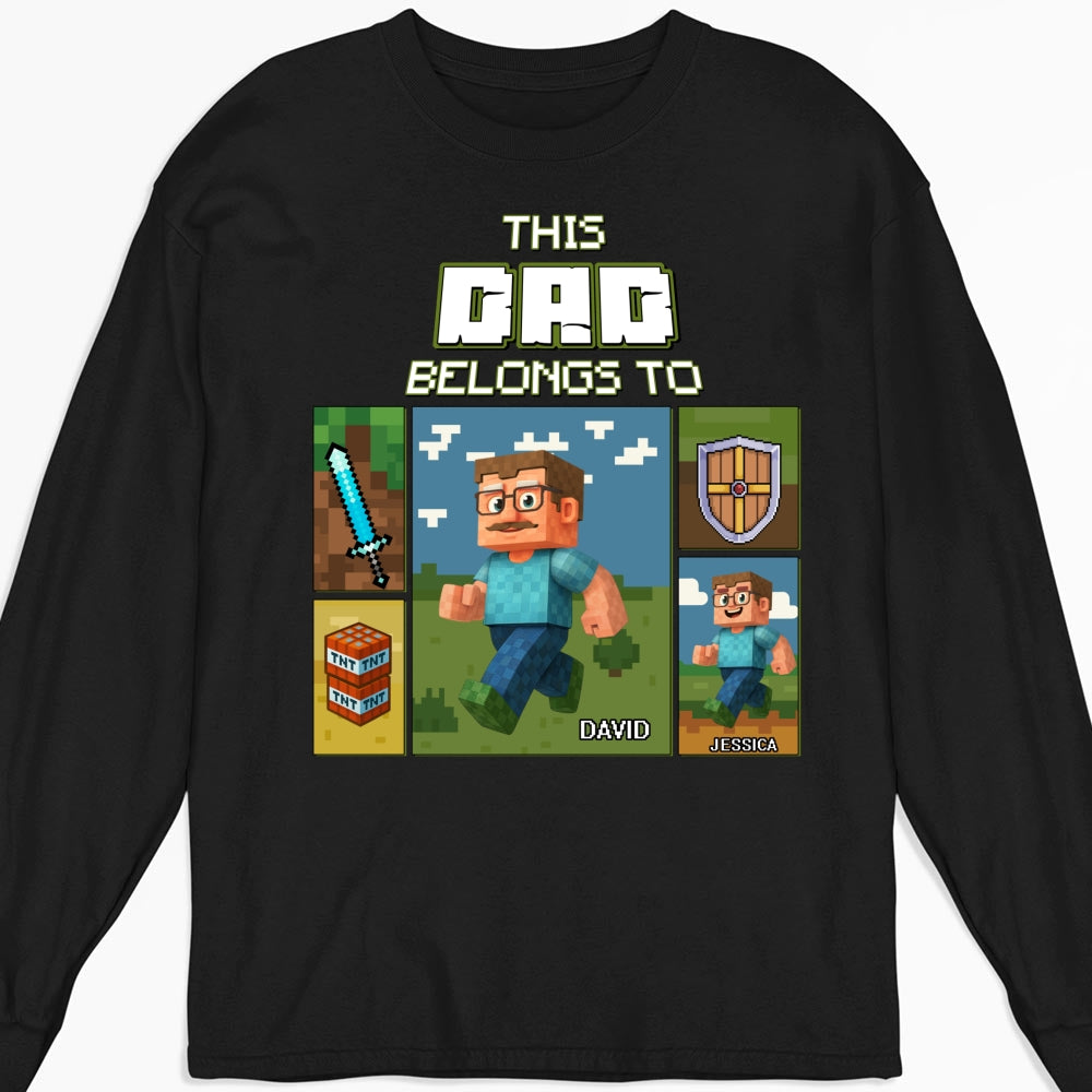 Custom Father's Day, Special Gift for Dad & Grandpa • This Awesome Dad Belongs To - Personalized Shirt