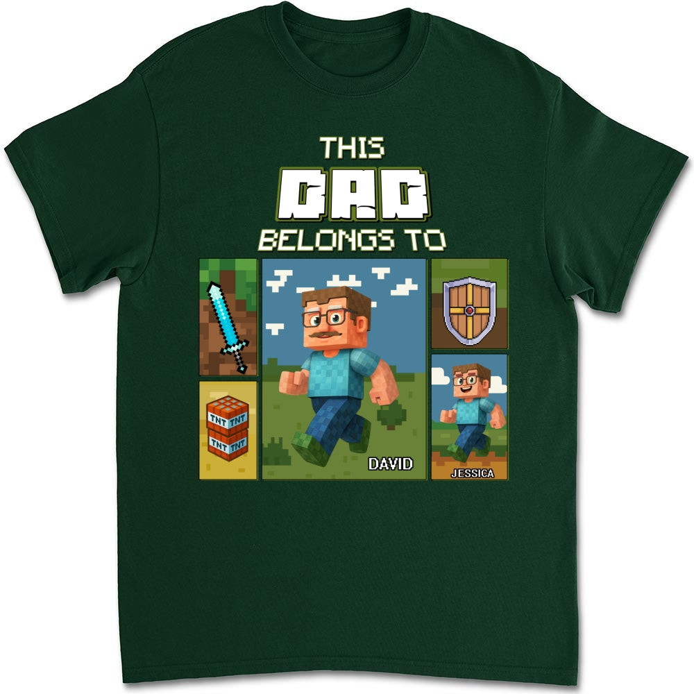 Custom Father's Day, Special Gift for Dad & Grandpa • This Awesome Dad Belongs To - Personalized Shirt