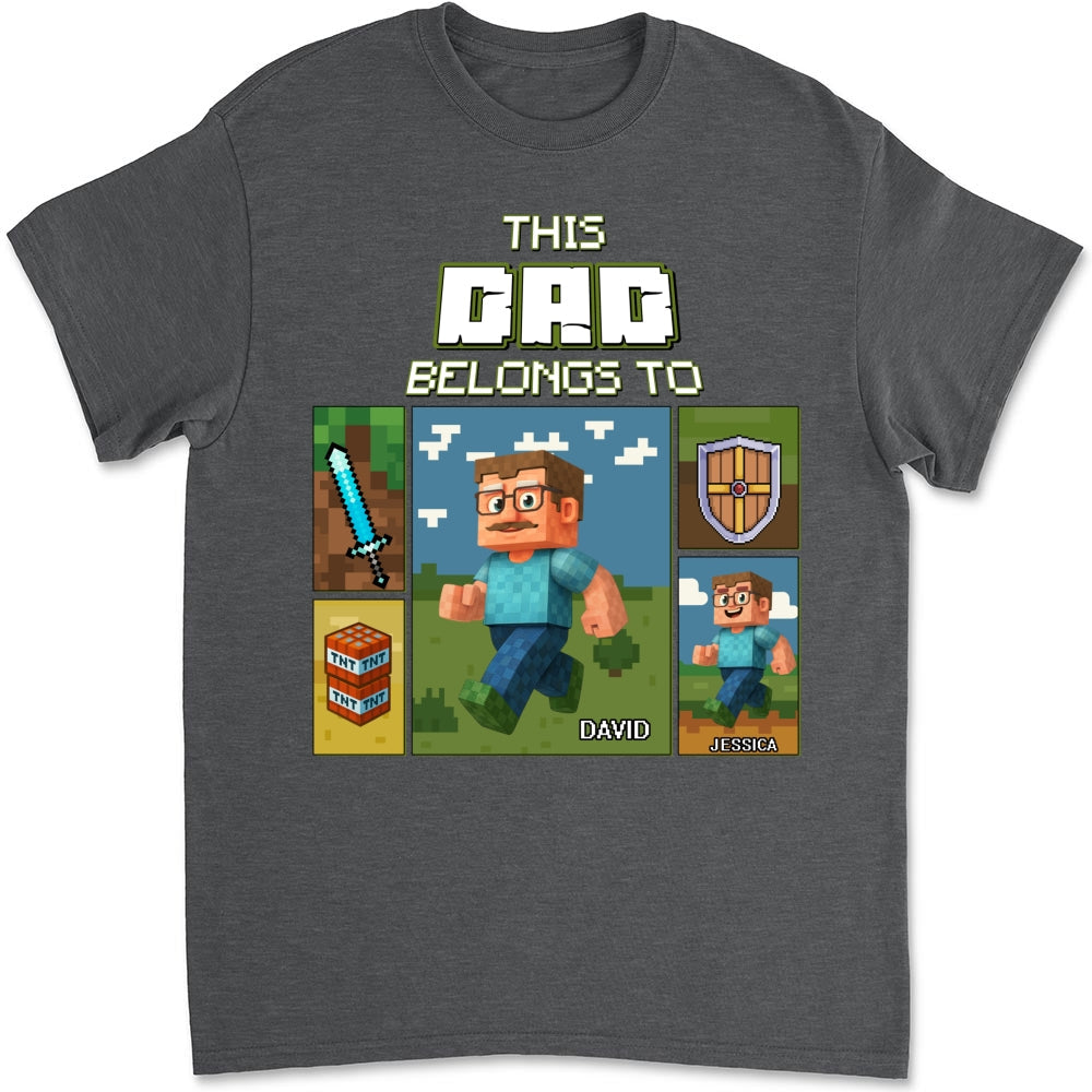 Custom Father's Day, Special Gift for Dad & Grandpa • This Awesome Dad Belongs To - Personalized Shirt