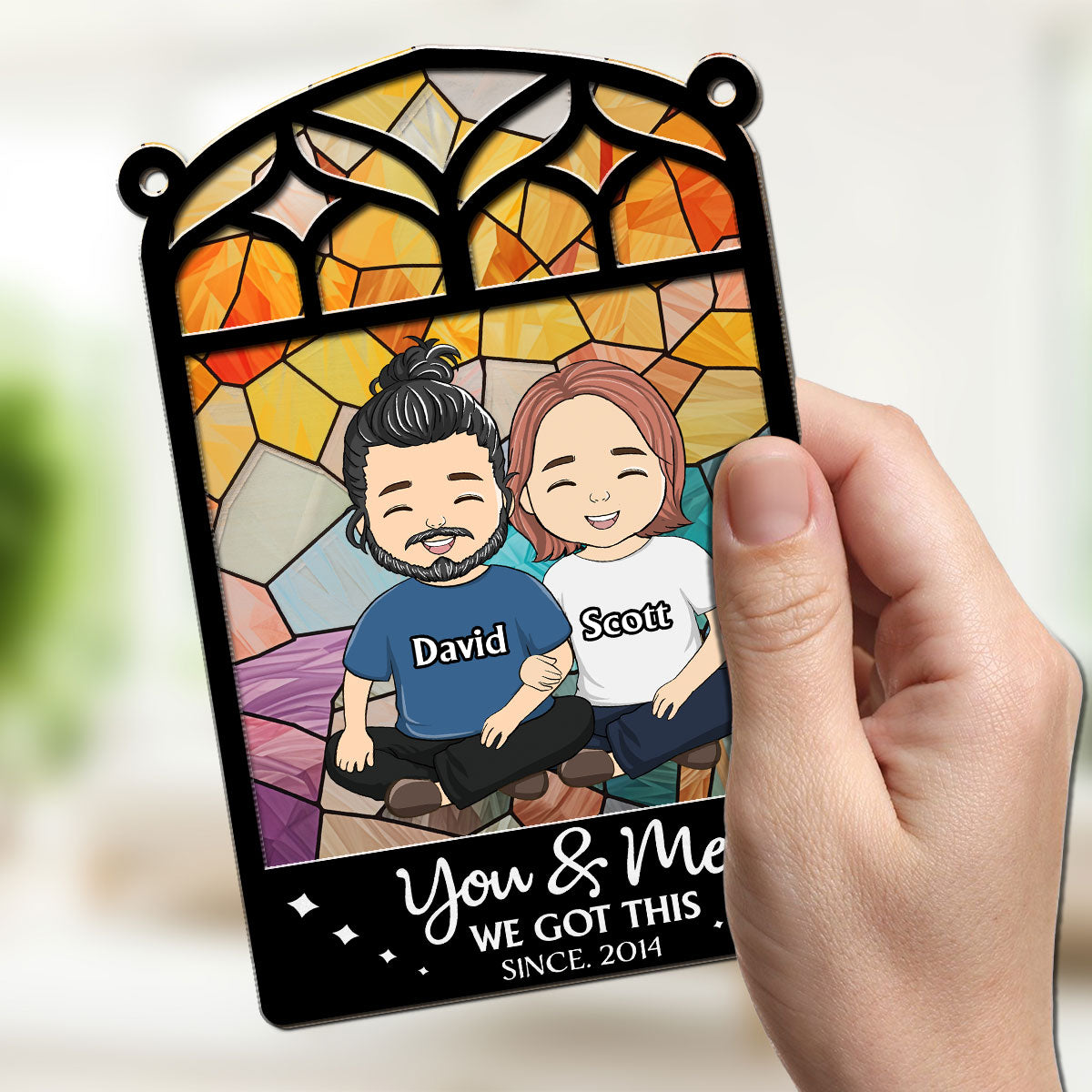 You And Me - Personalized Suncatcher