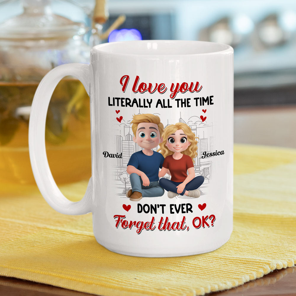 Custom Anniversary Keepsake Gifts For Couple • My Love Never Takes Breaks - Personalized Coffee Mug