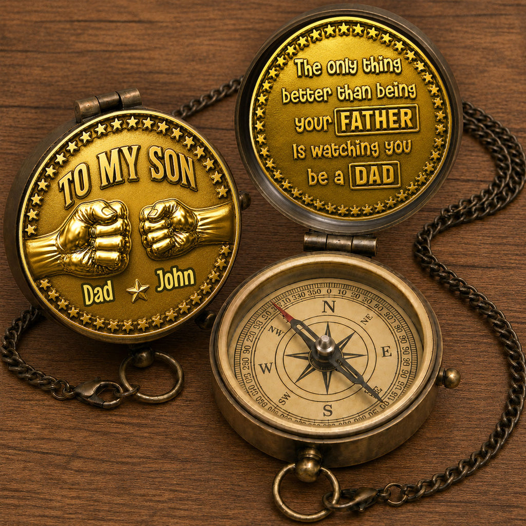 Being A Dad - Personalized Pocket Compass