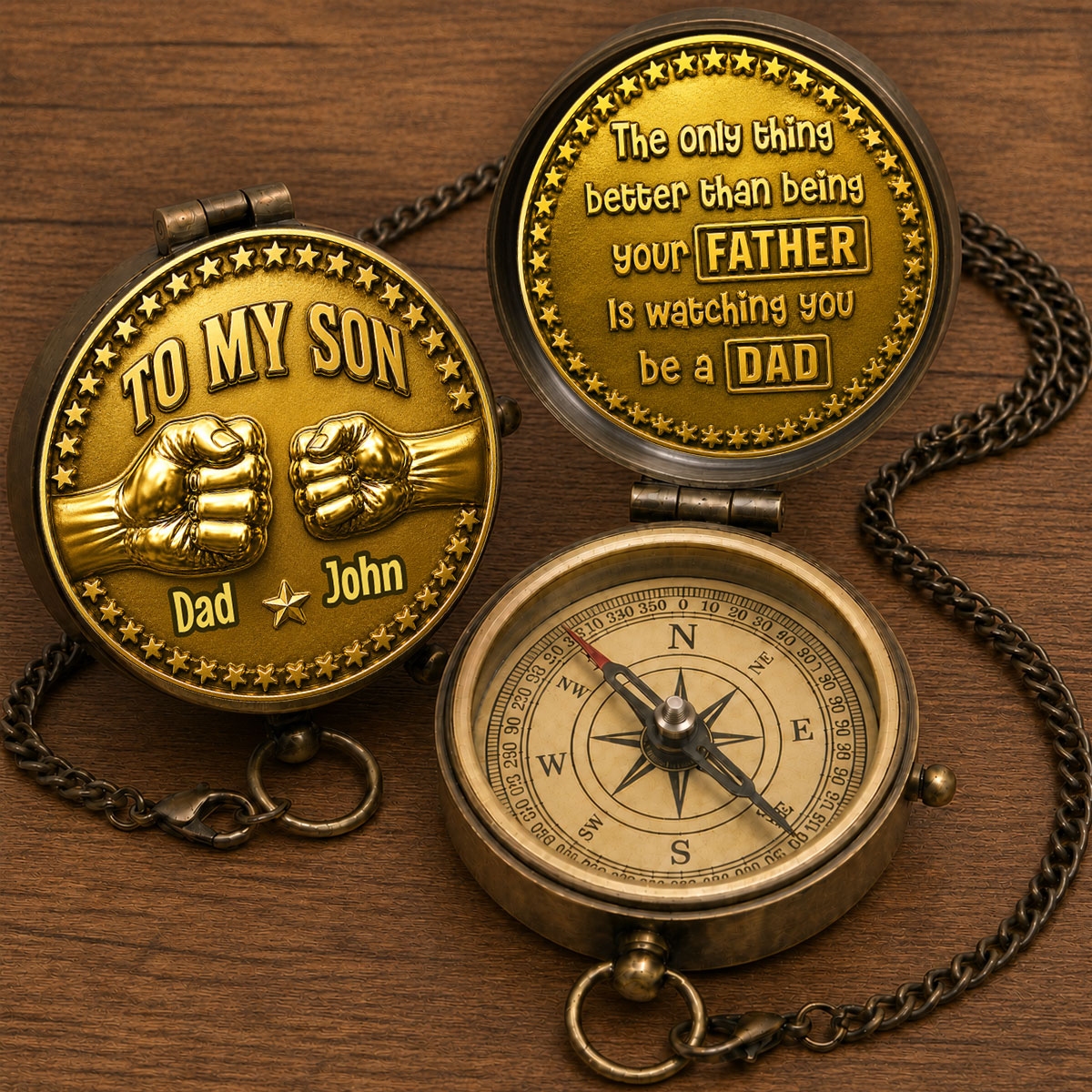 Being A Dad - Personalized Pocket Compass