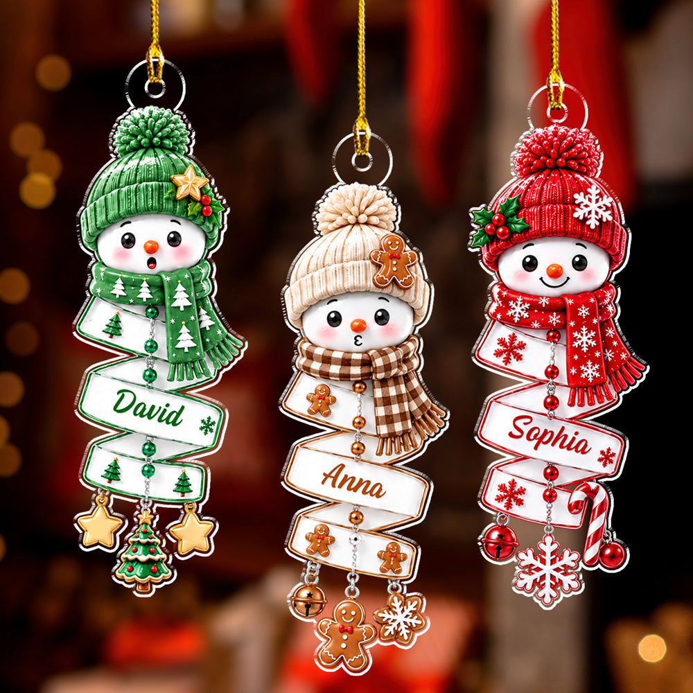 Custom Family Ornament, Christmas Gift for Family Members •  Christmas Cheer - Personalized Acrylic Ornament