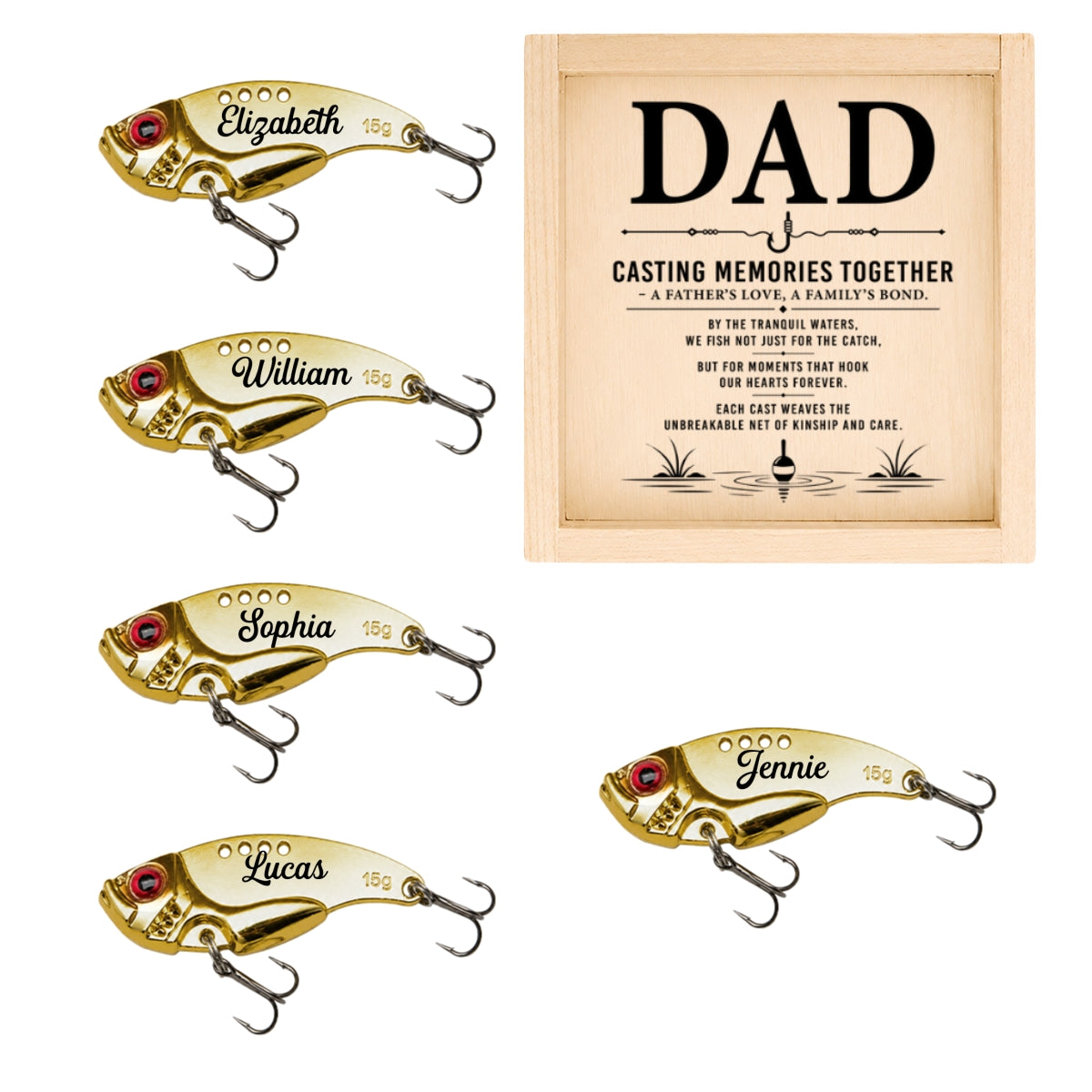 Casting Memories Together - Personalized Fishing Lure