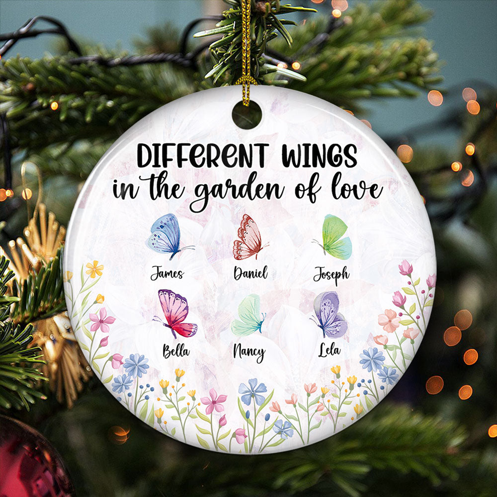 Custom Sister Christmas Ornament •  Garden Of Love - Personalized Ceramic Ornament