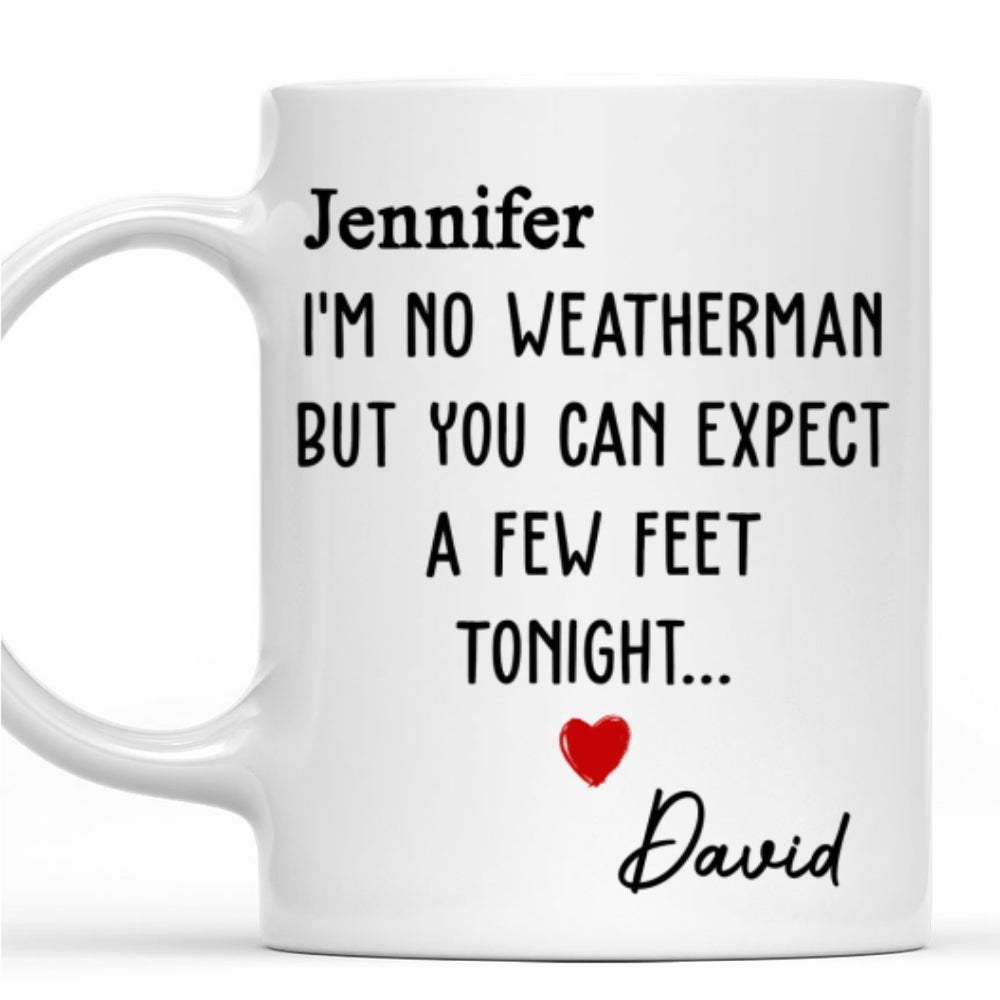 Custom Anniversary Keepsake Gifts For Couple • The Forecast Predicts A Surprise - Personalized Coffee Mug