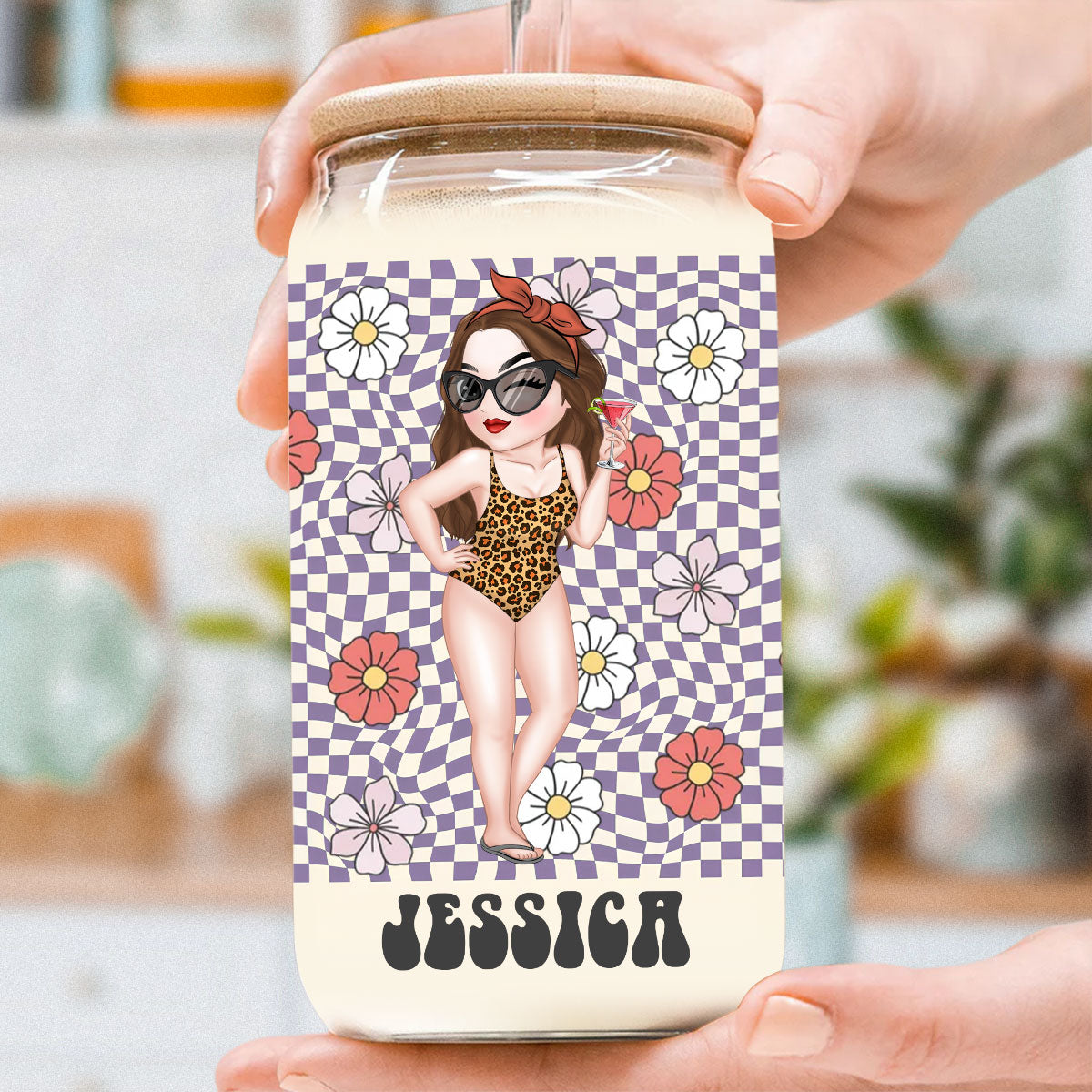 Retro Style - Personalized Glass Can