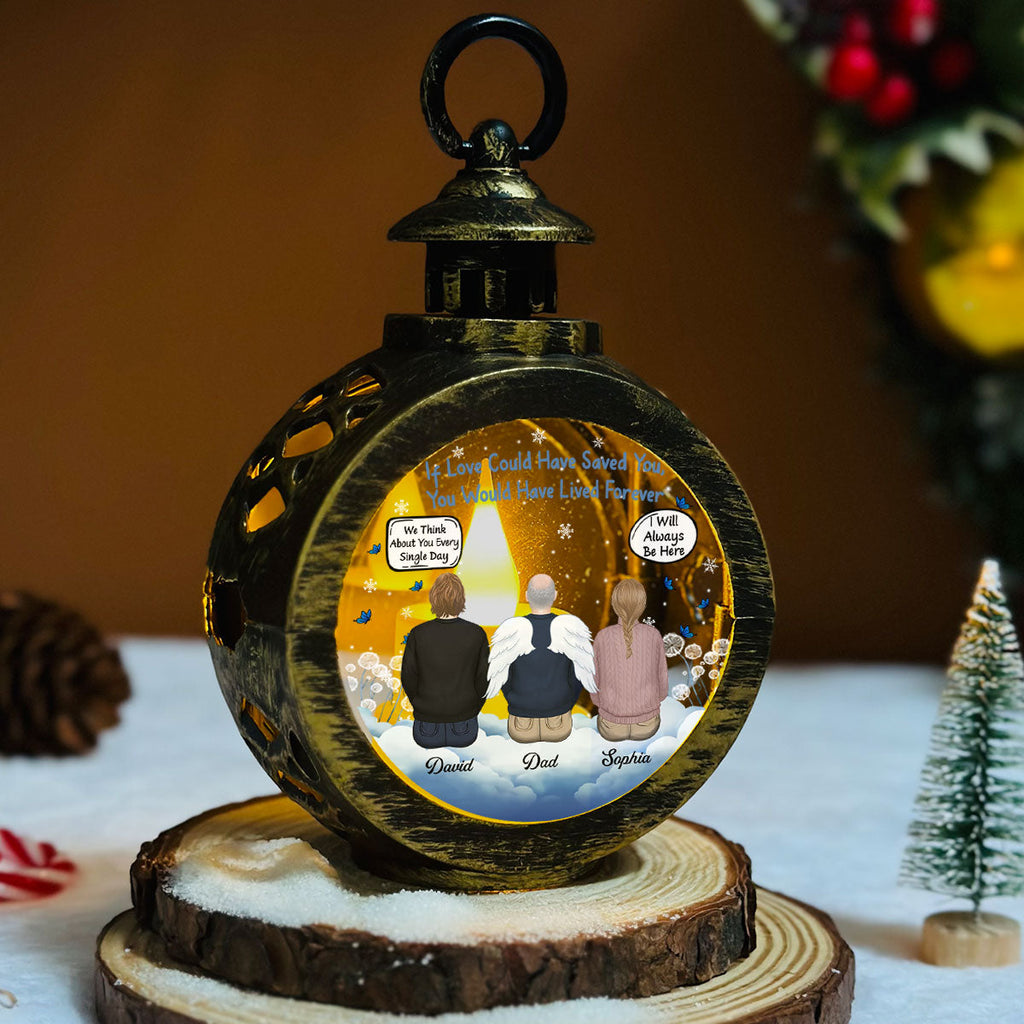 Custom Family Christmas Gifts, Holiday Decor • If Love Could Have Saved You - Personalized Christmas Lantern
