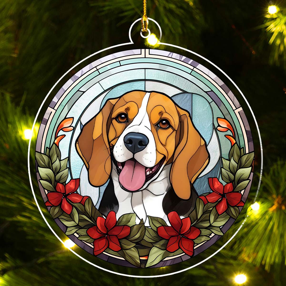 Custom Keepsake Christmas Ornament •  Lovely Dog - Personalized Acrylic Ornament