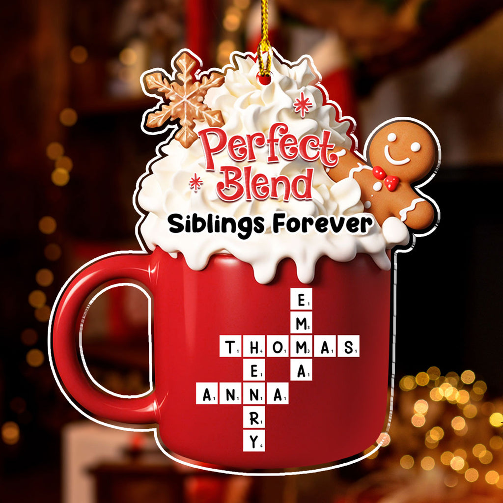 Custom Sister Christmas Ornament •  Perfect Hot Cocoa - Personalized Acrylic Ornament