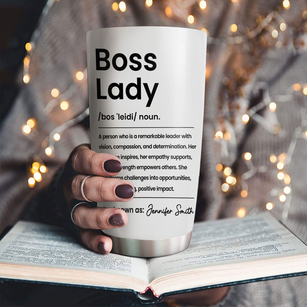 Custom Christmas Birthday Team Appreciation Gifts For Coworker • Boss Lady 2 - Personalized Tumbler