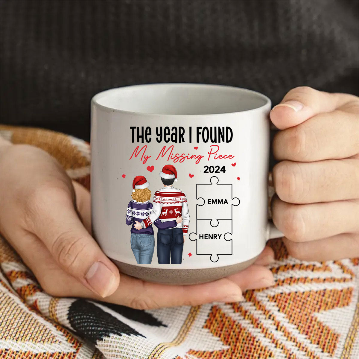 Custom Anniversary Keepsake Gifts For Couple • My Missing Piece - Personalized Pottery Mug