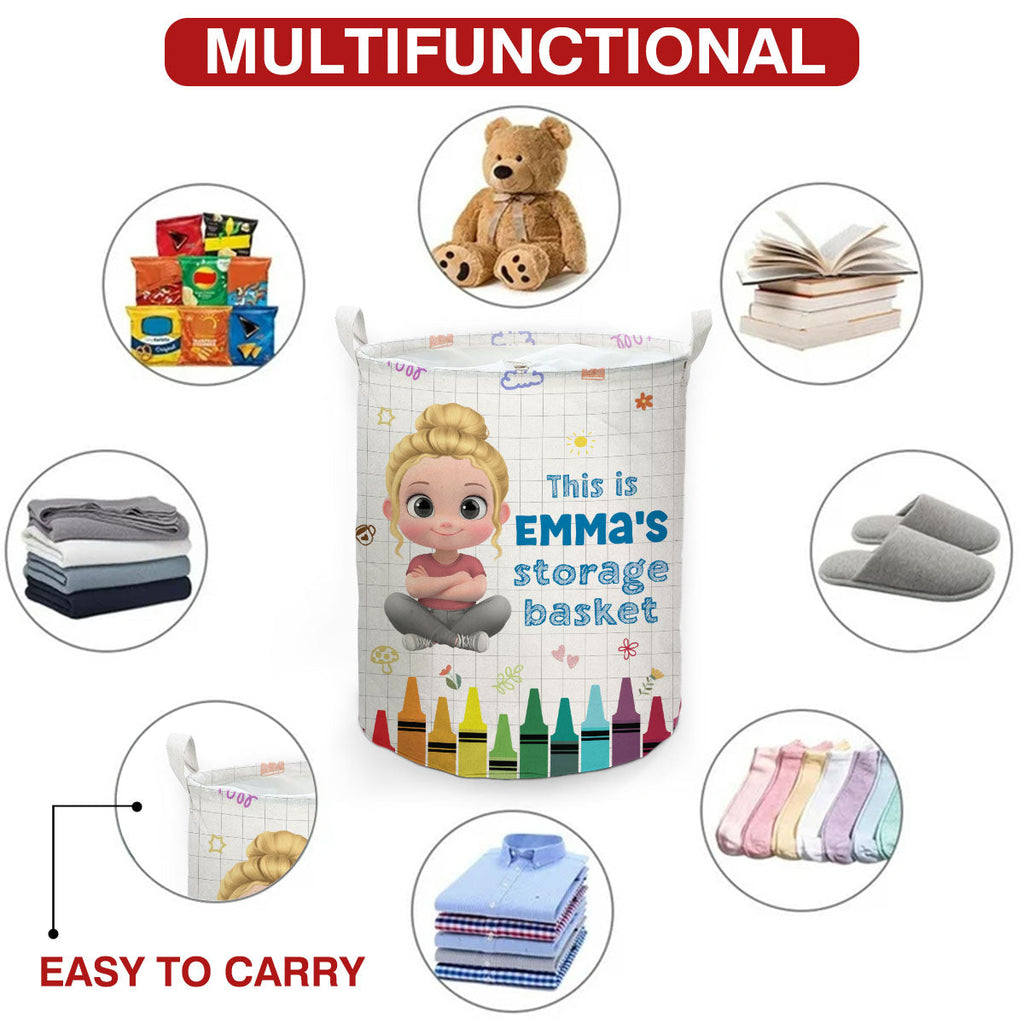 Kids Storage Basket - Personalized Basket