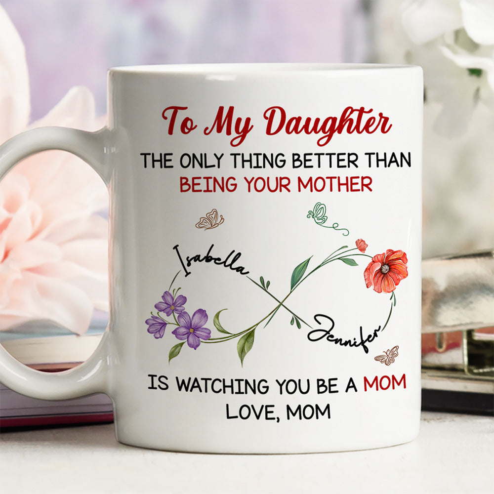Custom Mother's Day Gift for Daughter • Watching You Be A Mom My Daughter - Personalized Coffee Mug