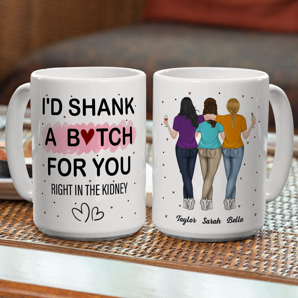Custom Best Friend, Christmas & Birthday Friendship Keepsake Gift • The Girls - Personalized Coffee Mug