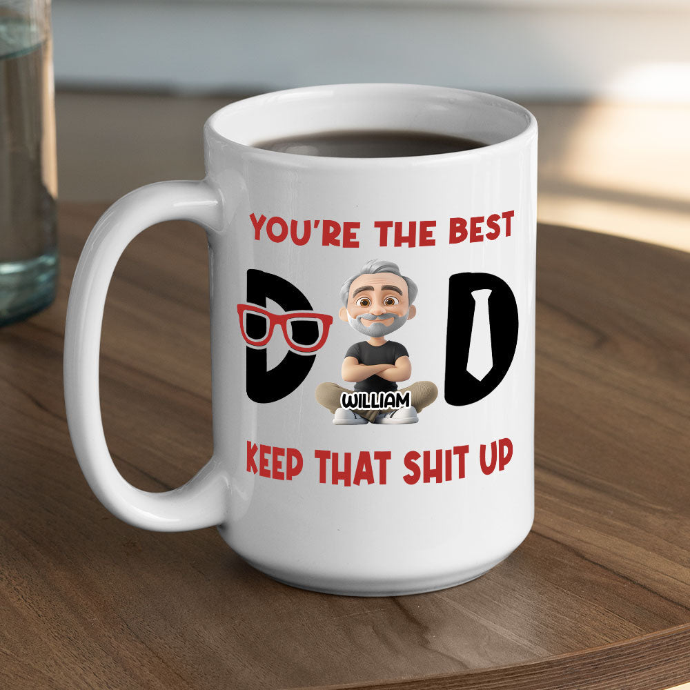 Custom Father's Day, Special Gift for Dad & Grandpa • Best Dad - Personalized Coffee Mug