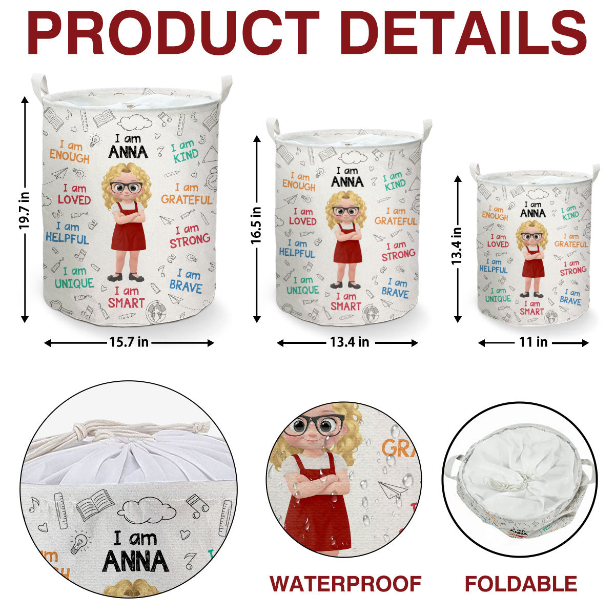 I Am Grateful - Personalized Basket