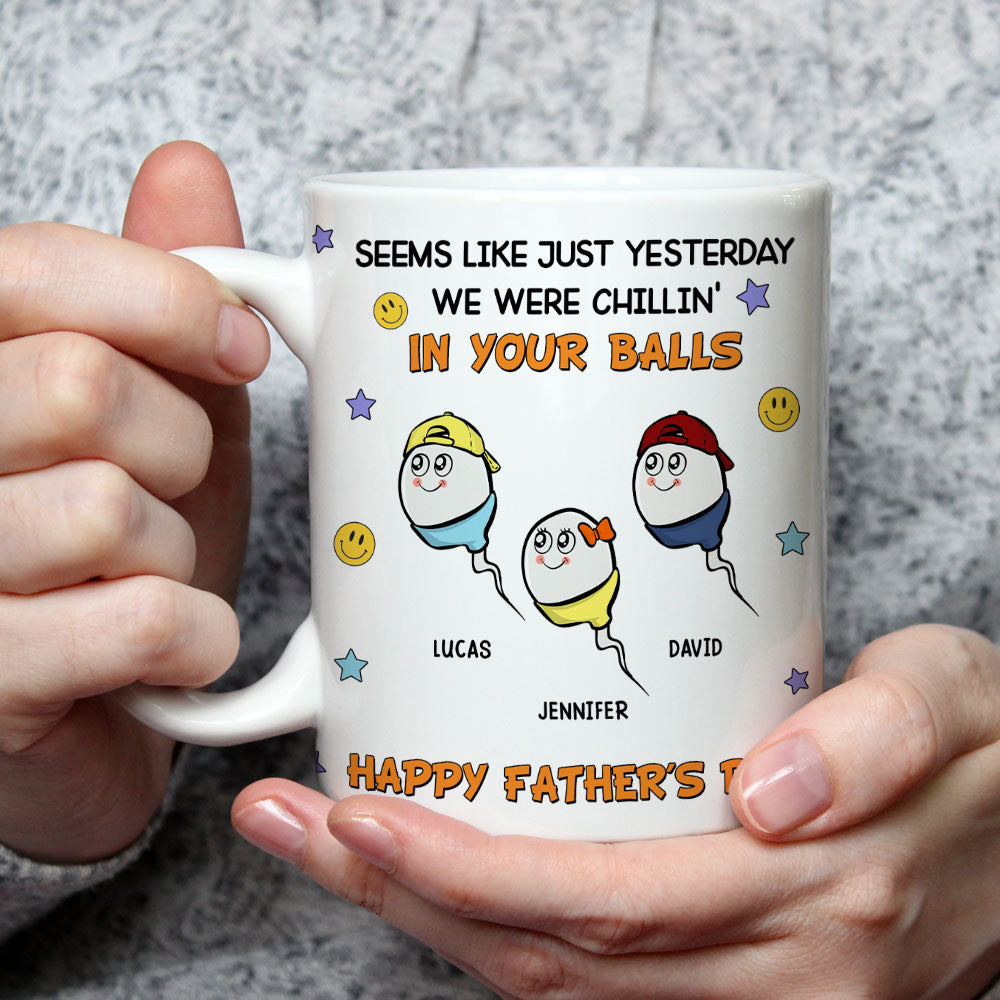 Custom Father's Day, Special Gift for Dad & Grandpa • We Were Chilling - Personalized Coffee Mug