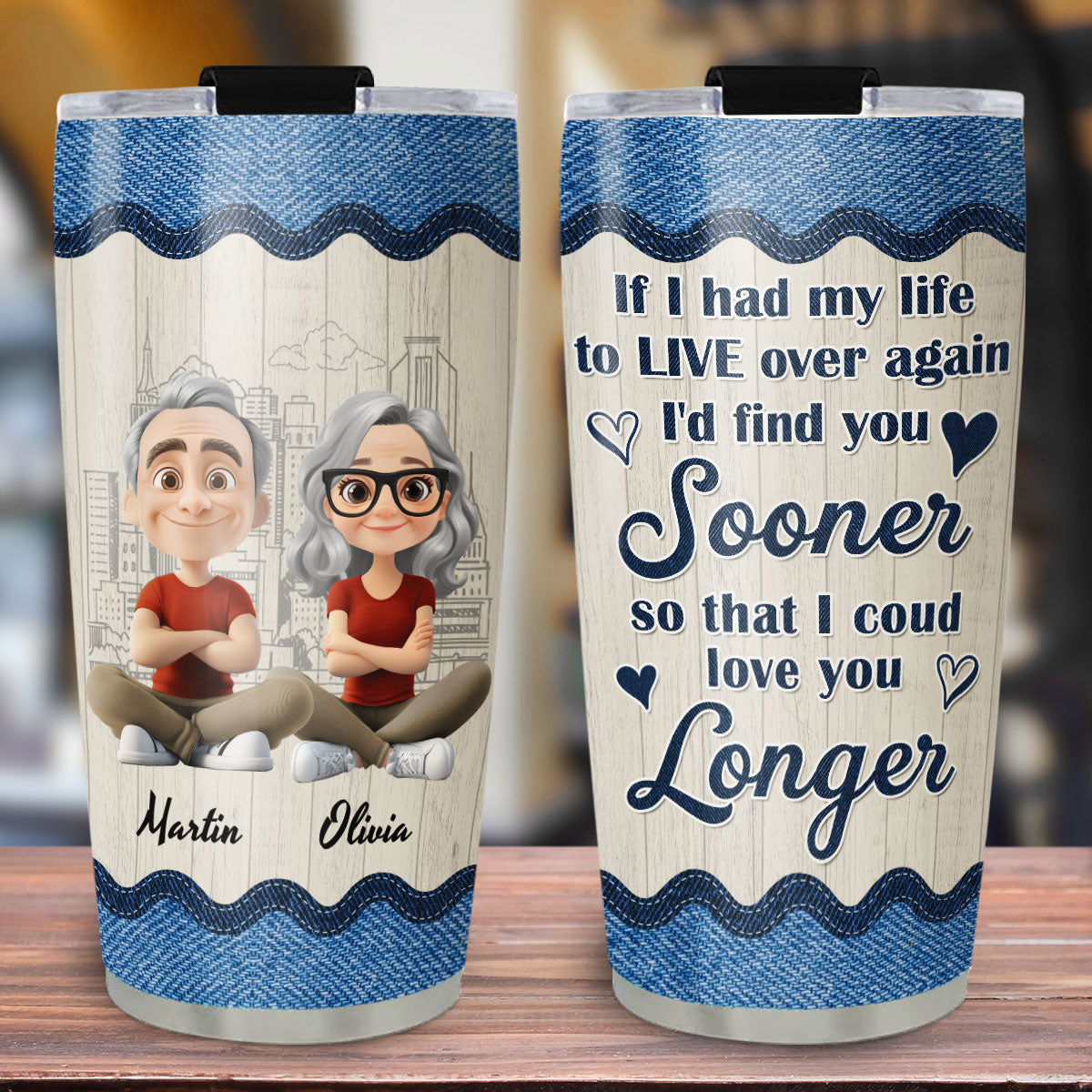 Custom Christmas Anniversary Gifts For Husband • If I Could - Personalized Tumbler