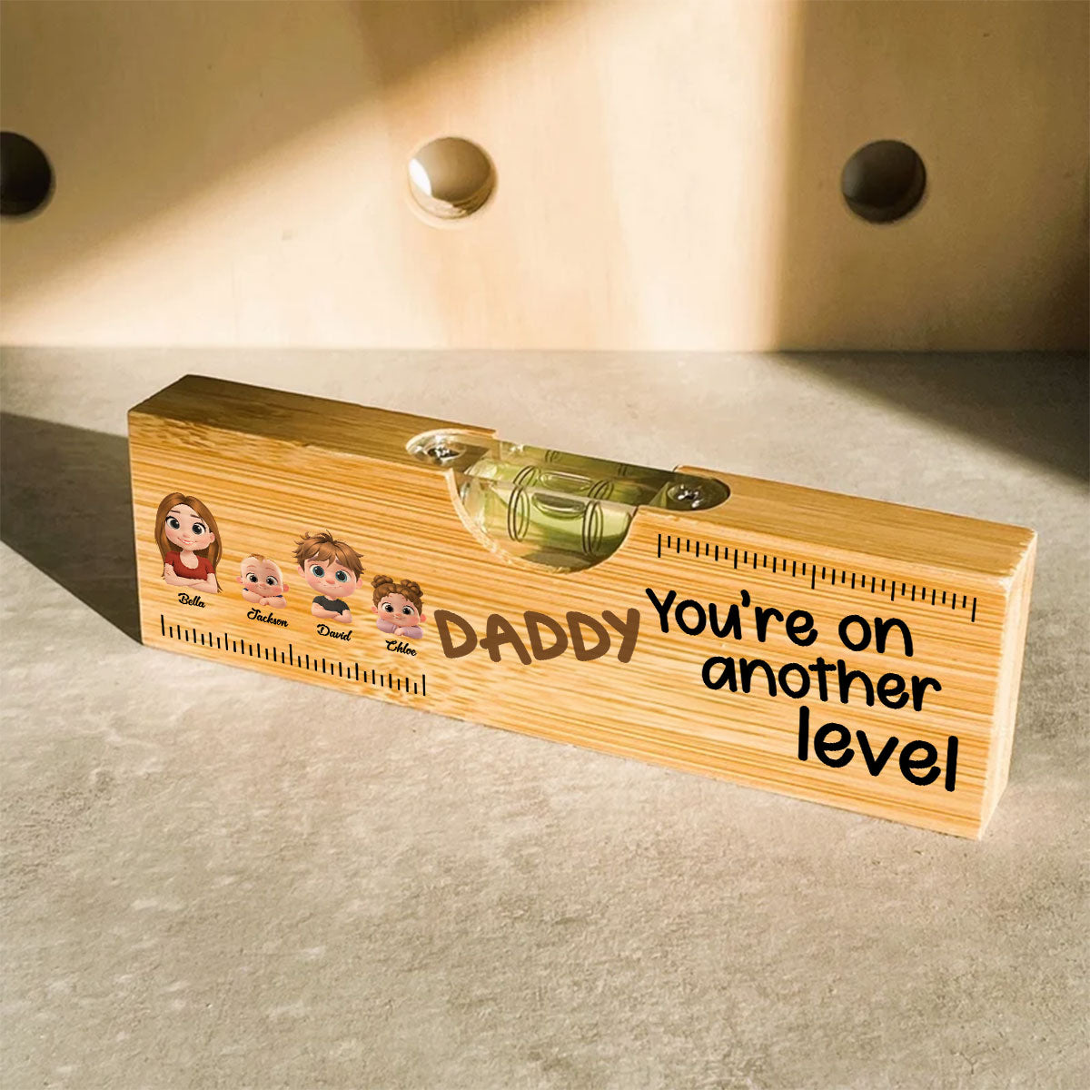 You Are On Another Level - Personalized Wooden Spirit Level Bottle Opener