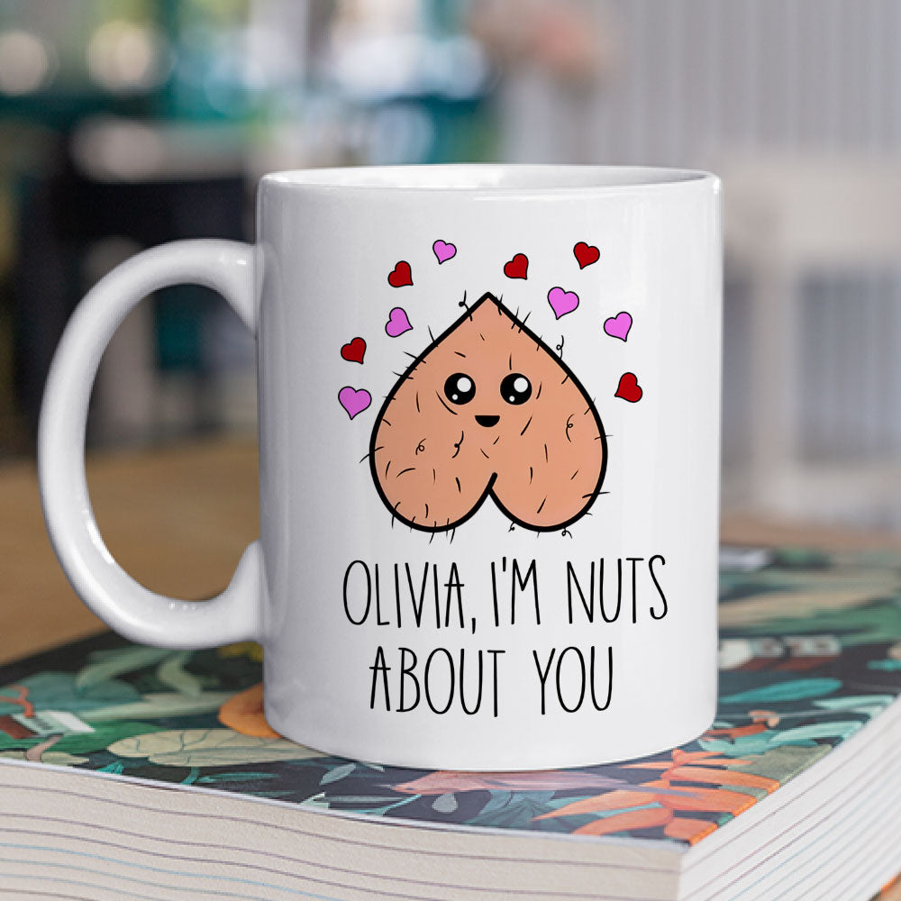Custom Anniversary Keepsake Gifts For Couple • Going Nuts Because Of You - Personalized Coffee Mug