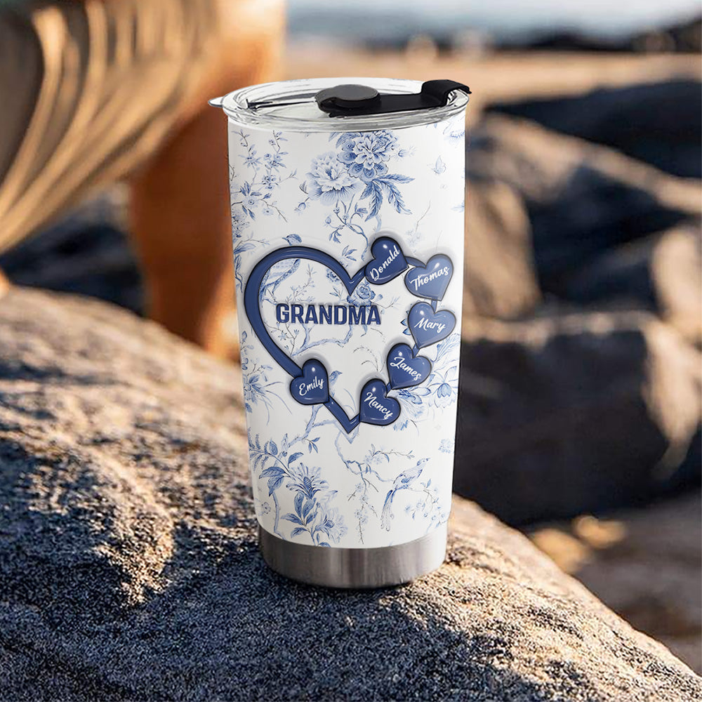 Custom Christmas Birthday Gifts For Grandma • Love Being Grandma - Personalized 3D Inflated Effect Tumbler