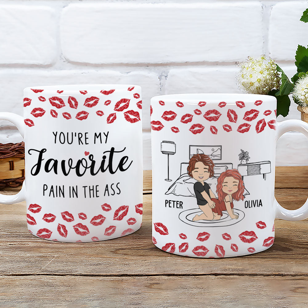 Custom Anniversary Keepsake Gifts For Couple • My Favourite Pain Husband - Personalized Mug