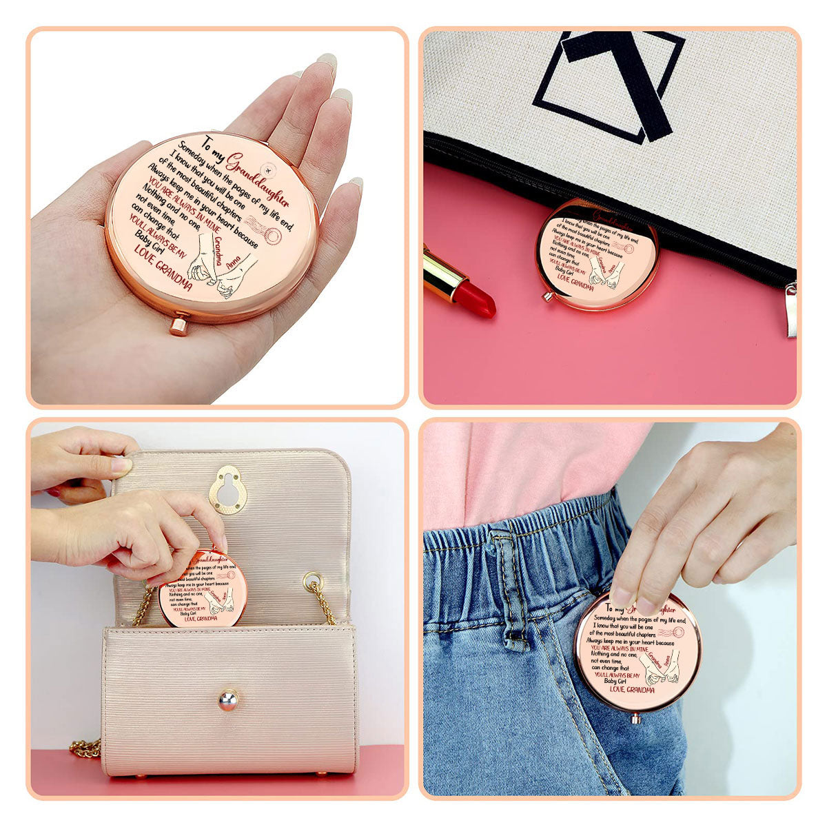The Most Beautiful Chapters - Personalized Compact Mirror