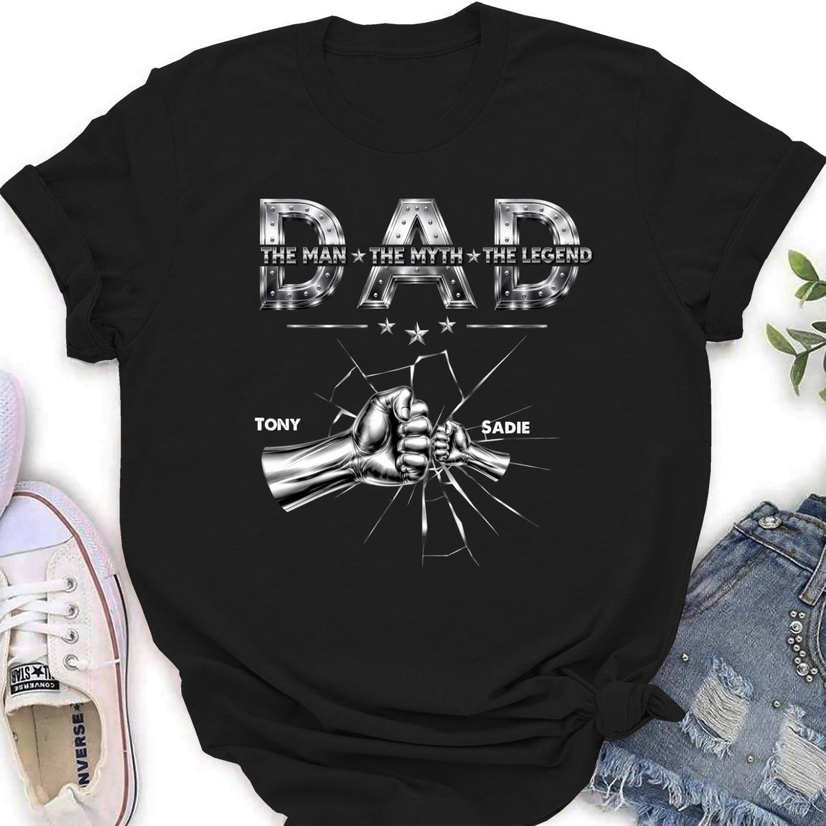 Custom Father's Day, Special Gift for Dad & Grandpa • Dad The Man The Legend - Personalized Shirt