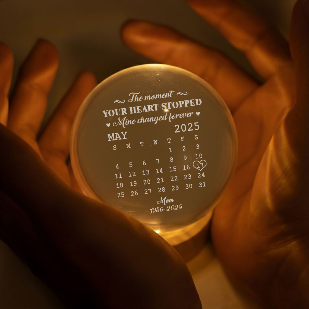 The Moment - Personalized Crystal Globe Lamp