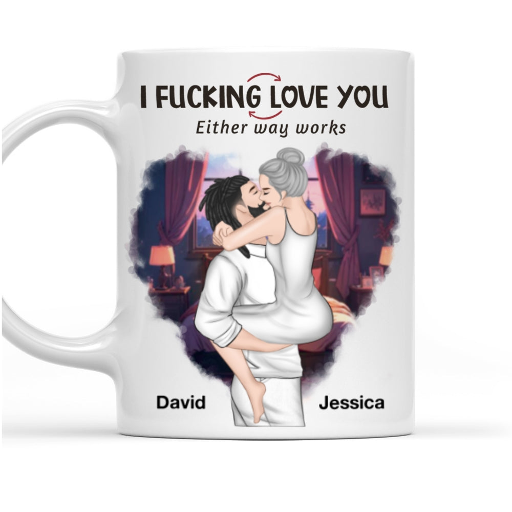 Custom Anniversary Keepsake Gifts For Couple • Love You In 2 Ways - Personalized Coffee Mug