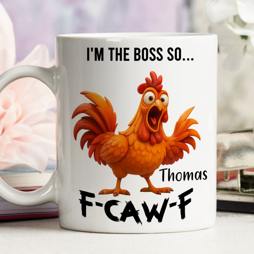 Custom Coworker, Christmas & Birthday Team Appreciation Gift • I Am Boss So FCAWF - Personalized Coffee Mug