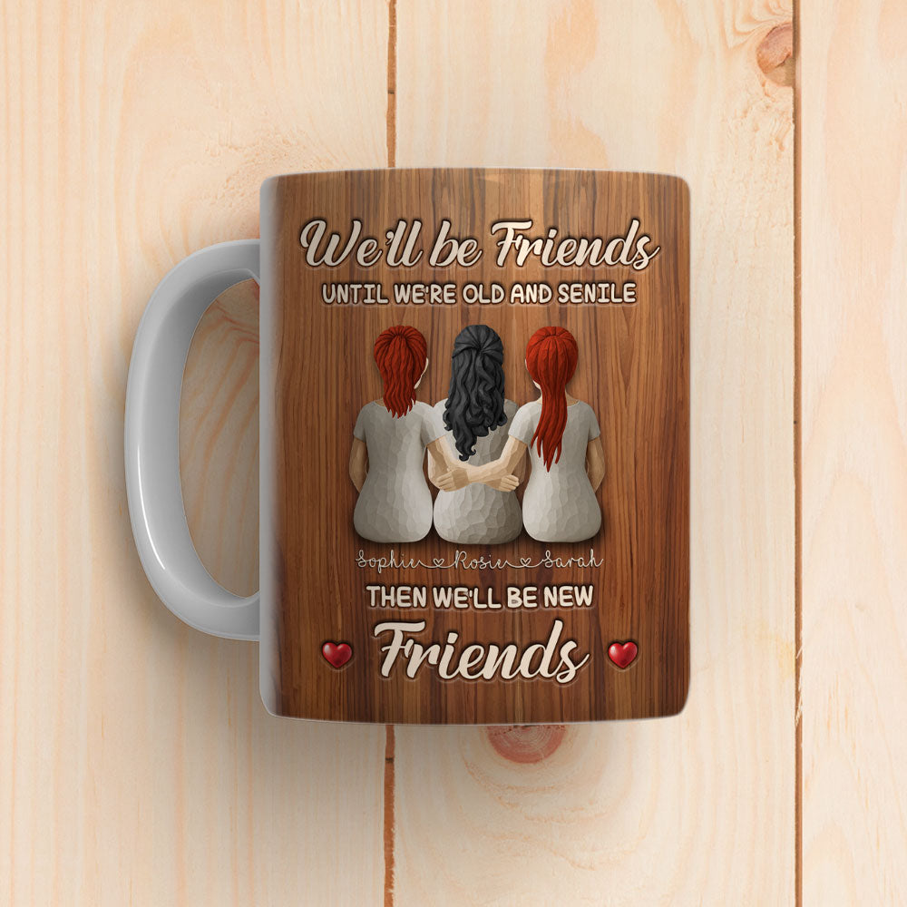 Custom Best Friend, Christmas & Birthday Friendship Keepsake Gift • Friendship On Repeat - Personalized Coffee Mug