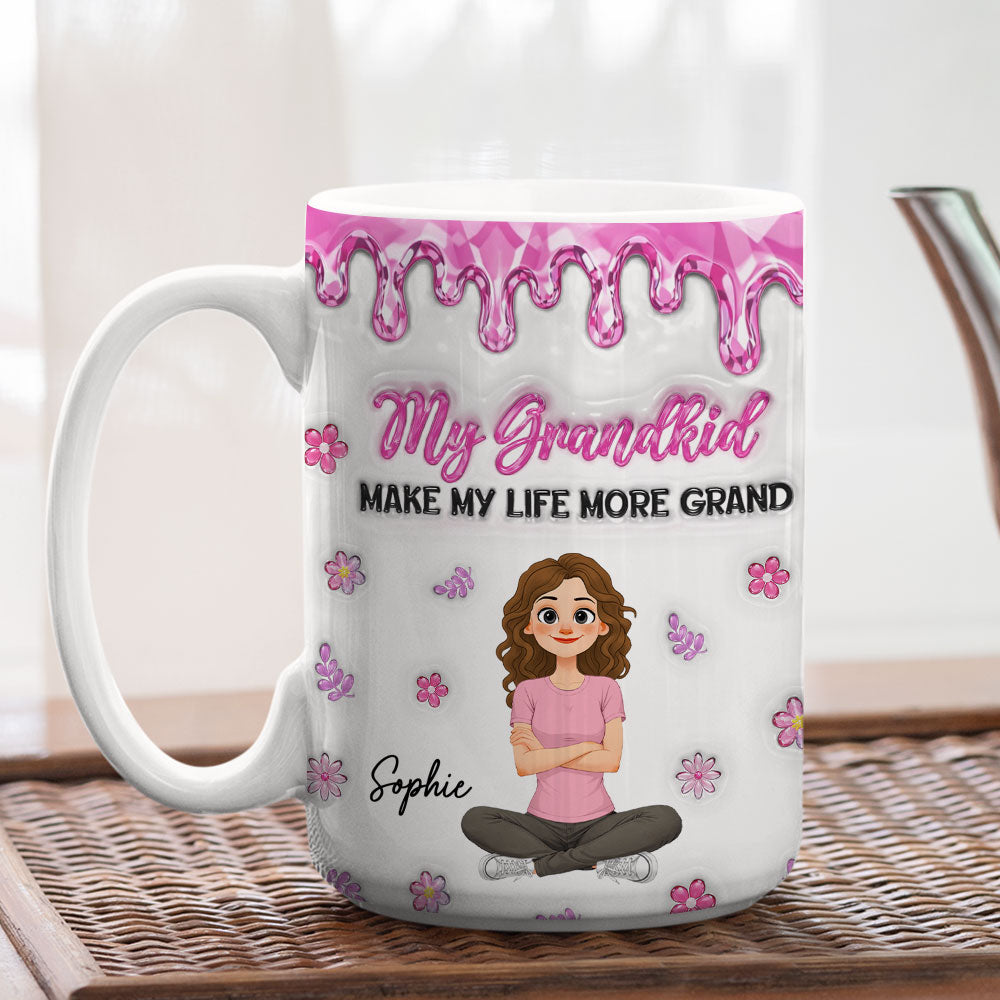 Custom Mother's Day Gift for Mom & Grandma • Lovely Grandkids And Grandma - Personalized 3D Inflated Effect Mug