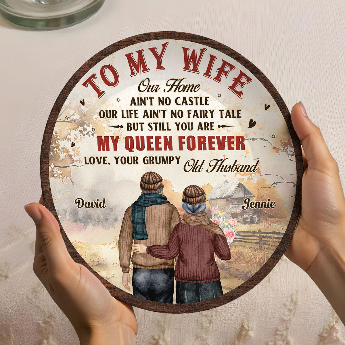 To My Queen - Personalized Plate