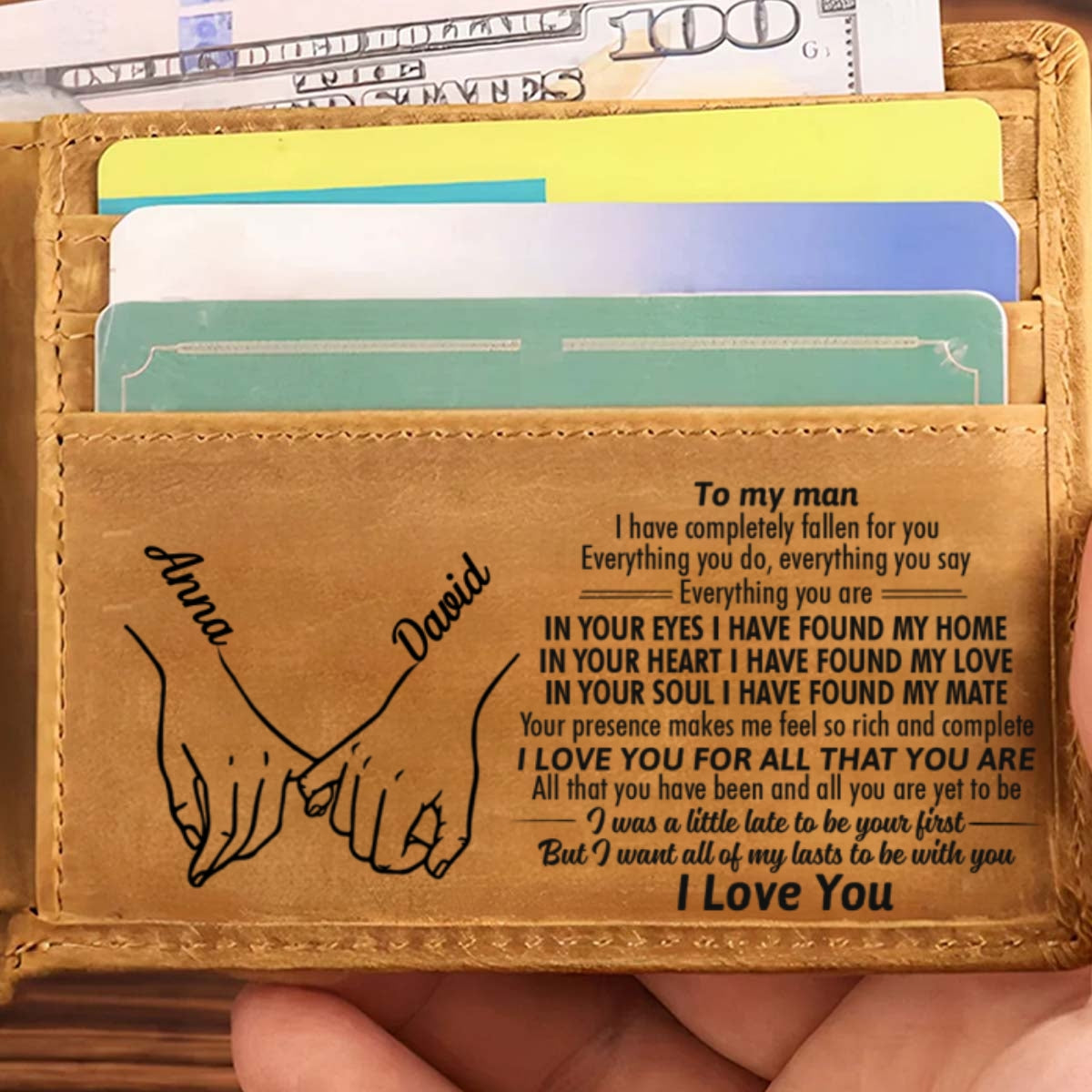 My Man - Personalized Men Leather Wallet