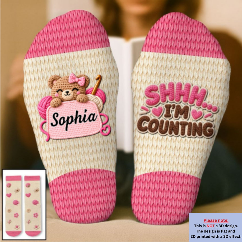 Custom Unique Footwear, Christmas Birthday Gift For Him & Her • Crafting In Progress - Personalized Crew Socks
