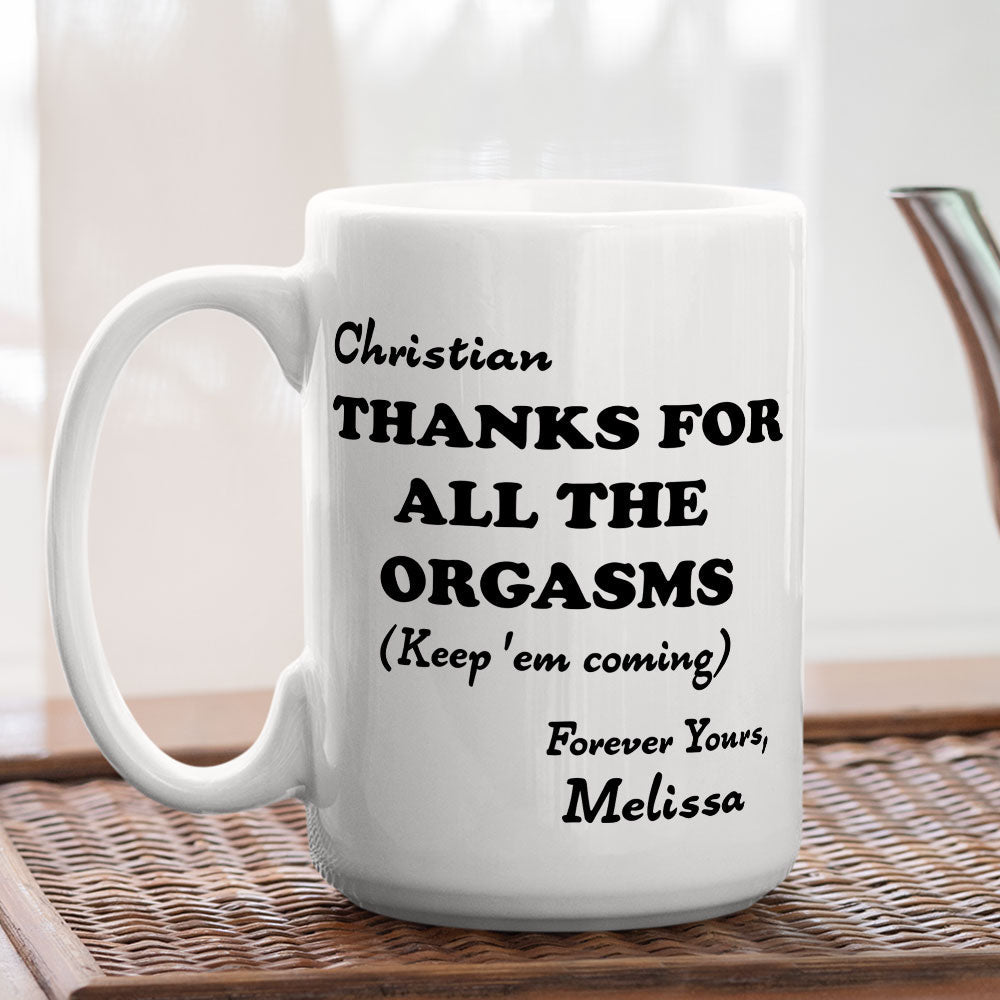 Custom Anniversary Keepsake Gifts For Couple • Thanks For All - Personalized Coffee Mug