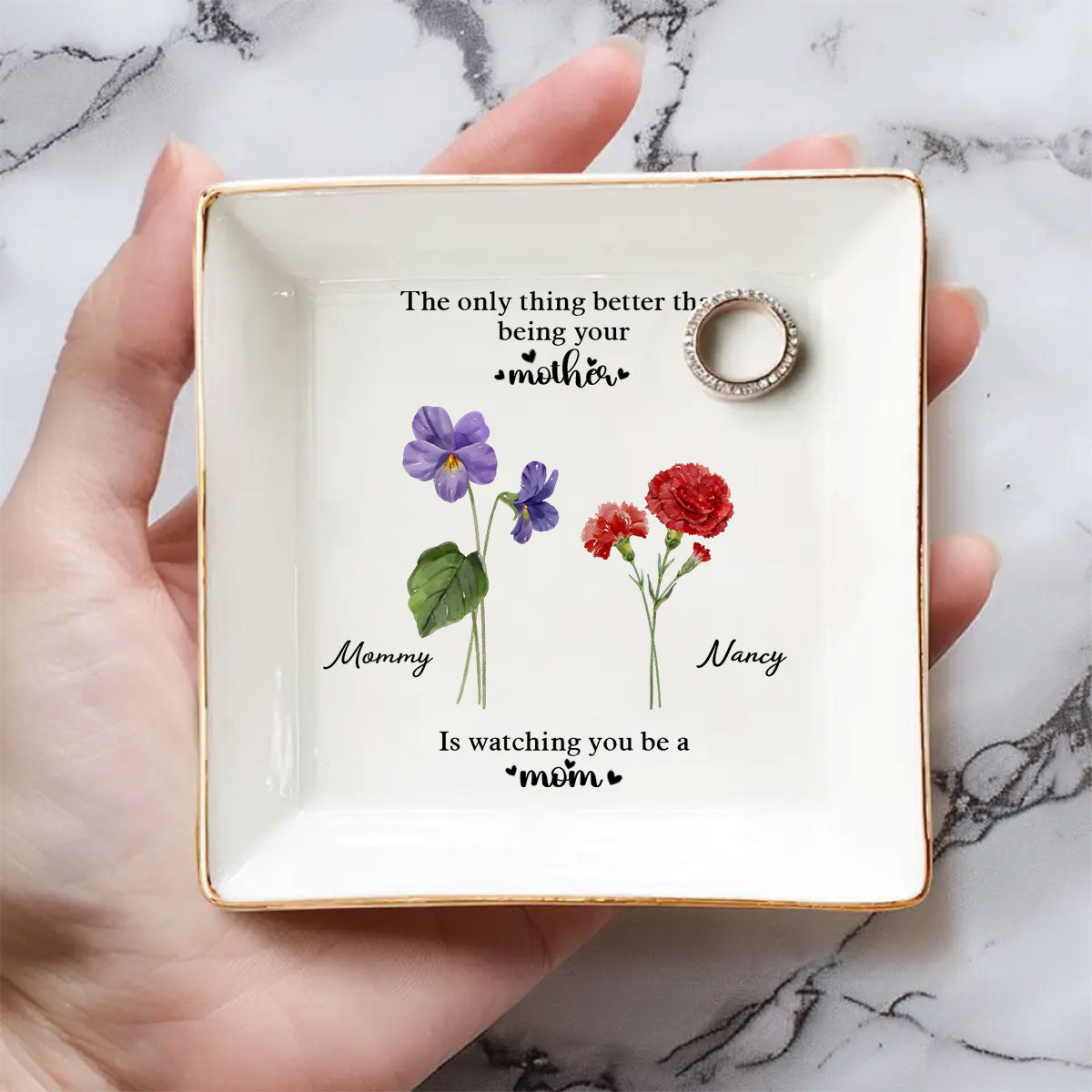 Custom Bestie Trinket Dish, Birthday Christmas Gift For Best Friend • You Are The Best Thing - Personalized Jewelry Dish