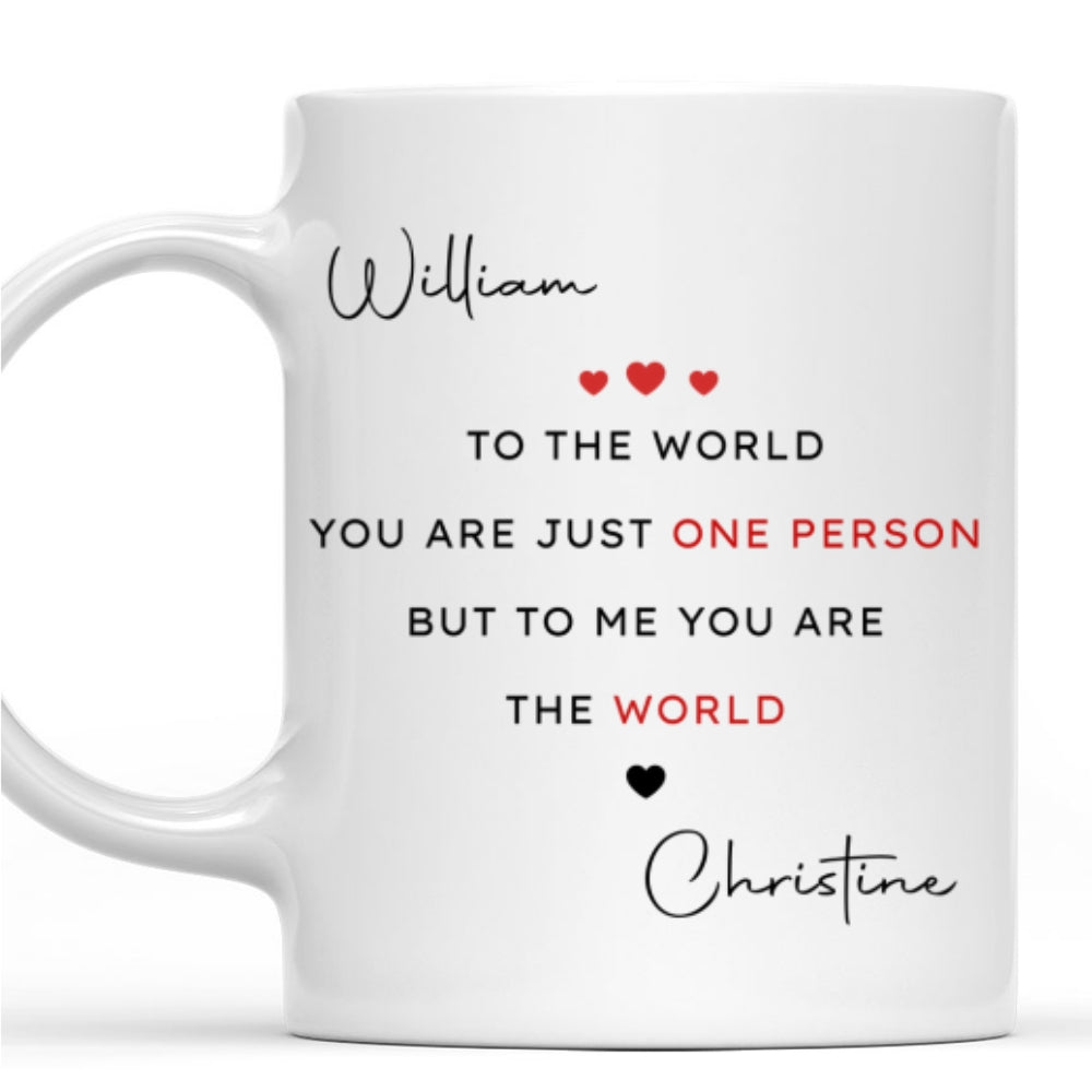 Custom Anniversary Keepsake Gifts For Couple • You Make My World Complete - Personalized Coffee Mug
