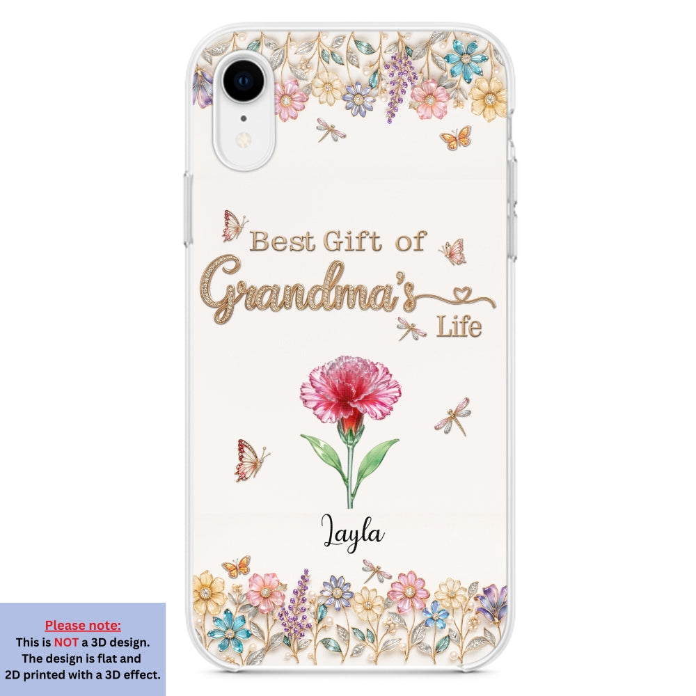 Best Gift Of Grandma Life - Personalized 3D Inflated Effect Phone Case