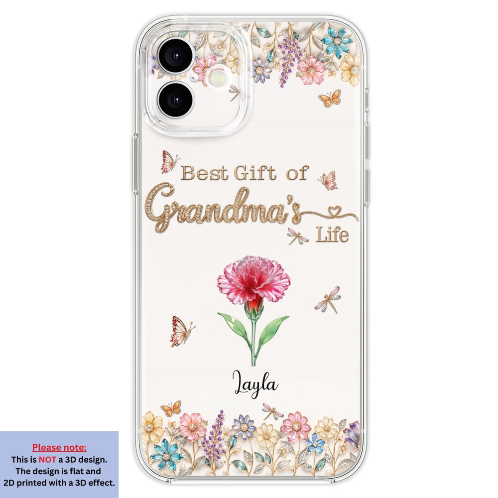 Best Gift Of Grandma Life - Personalized 3D Inflated Effect Phone Case