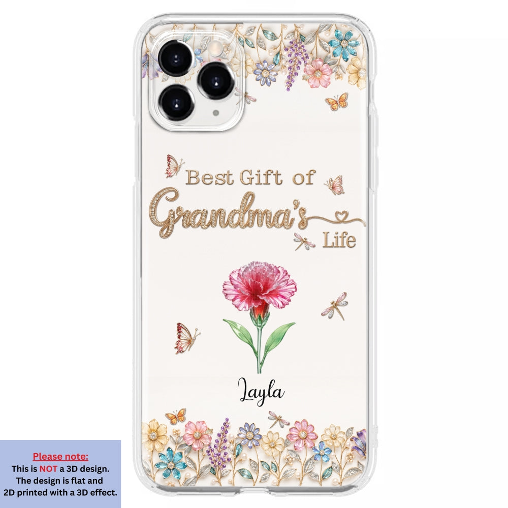 Best Gift Of Grandma Life - Personalized 3D Inflated Effect Phone Case