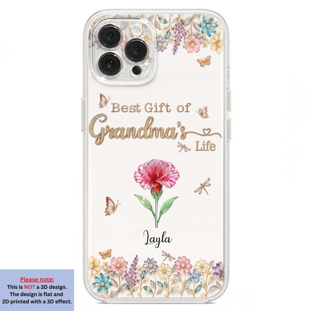 Best Gift Of Grandma Life - Personalized 3D Inflated Effect Phone Case