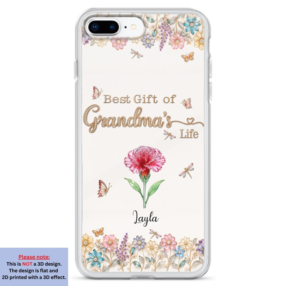 Best Gift Of Grandma Life - Personalized 3D Inflated Effect Phone Case