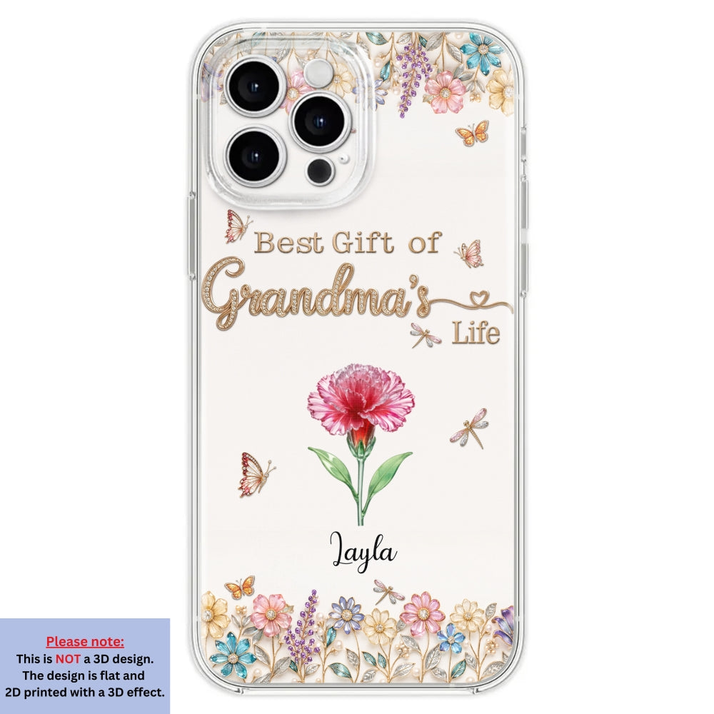 Best Gift Of Grandma Life - Personalized 3D Inflated Effect Phone Case