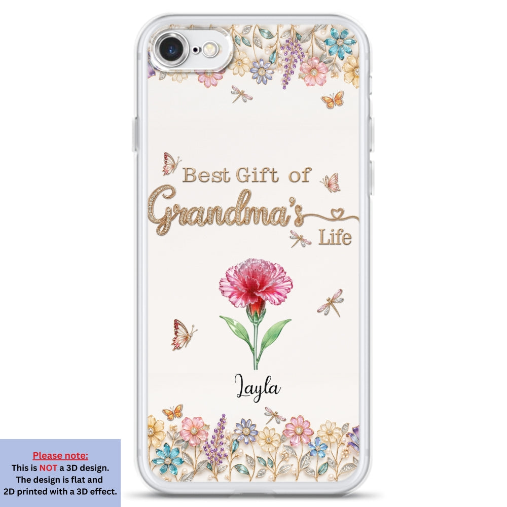Best Gift Of Grandma Life - Personalized 3D Inflated Effect Phone Case